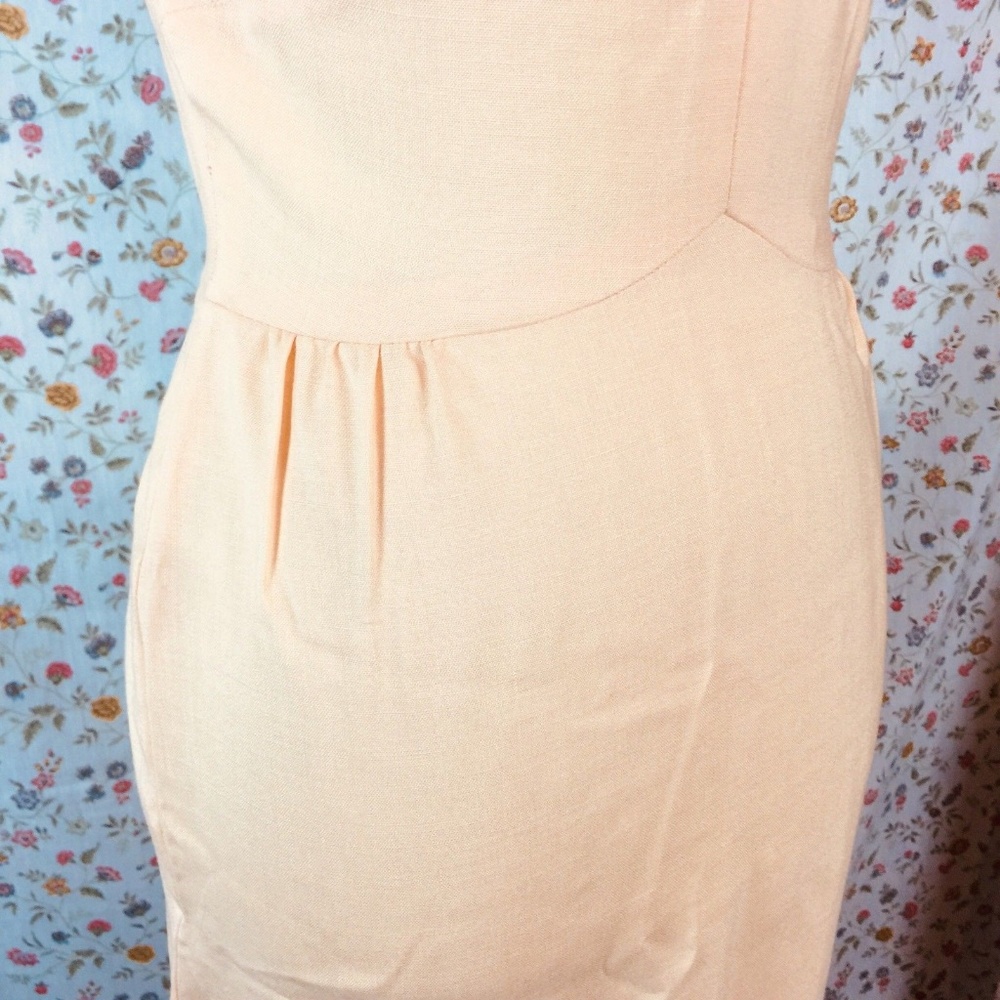 Vintage 60's Peter Pan Collar Sleeveless Dress - Picture 4 of 8